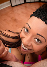 Ebony Nova Cain puts her face on this guy's balls