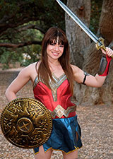 Alison Rey in sexy Wonder Woman cosplay