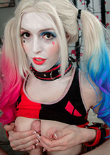 Emilia Song as Harley Quinn titty fuck scene